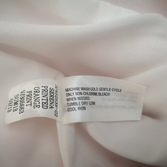 Gap Ladies Size 8 Orange & White Sleeveless Fit & Flare Fully Lined Dress - Picture 5 of 8